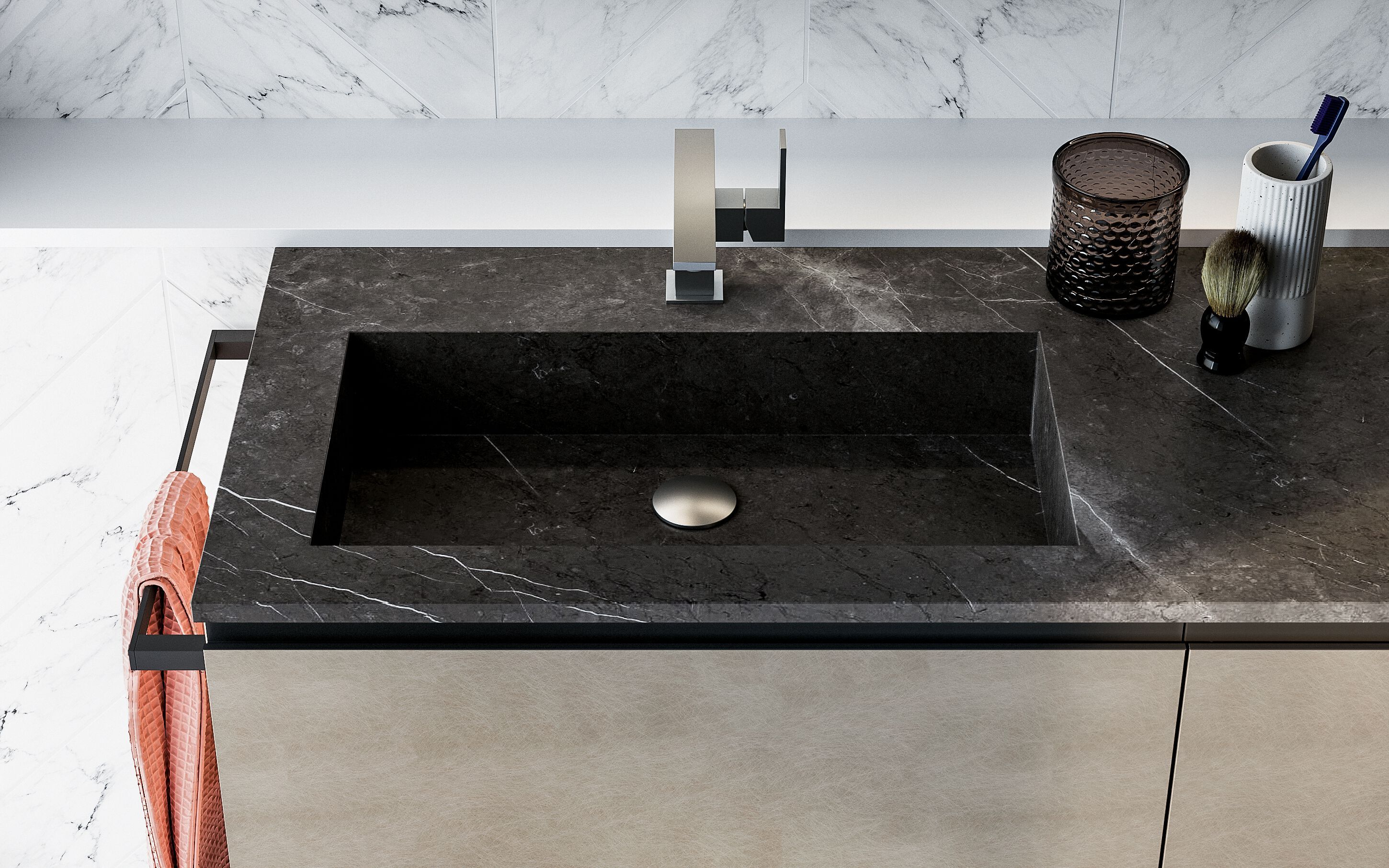 Подвесной шкаф для умывальника с зеркалом и полками Birex Gola Up ARCH-00075155 - Вид №2