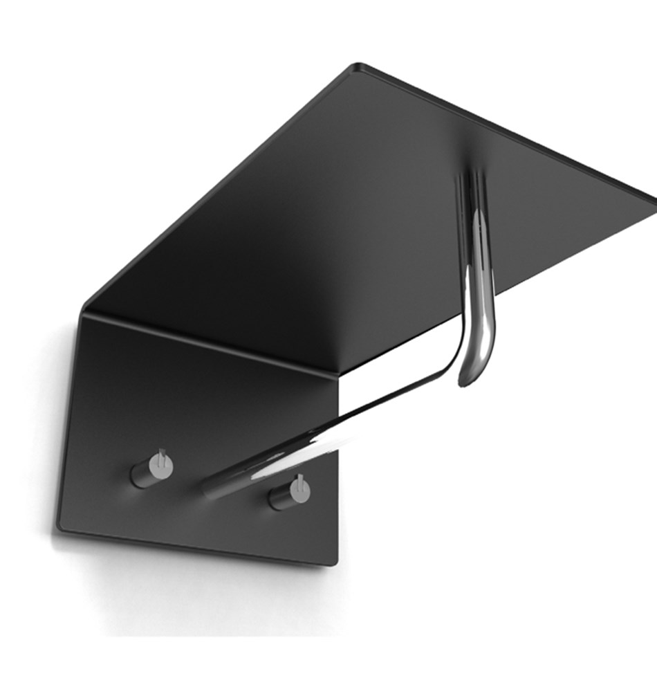 FROST Вешалка для верхней одежды UNU 200 » черная / полированная Алюминий / нержавеющая сталь Черный / полированный U4016-B  - Вид №4