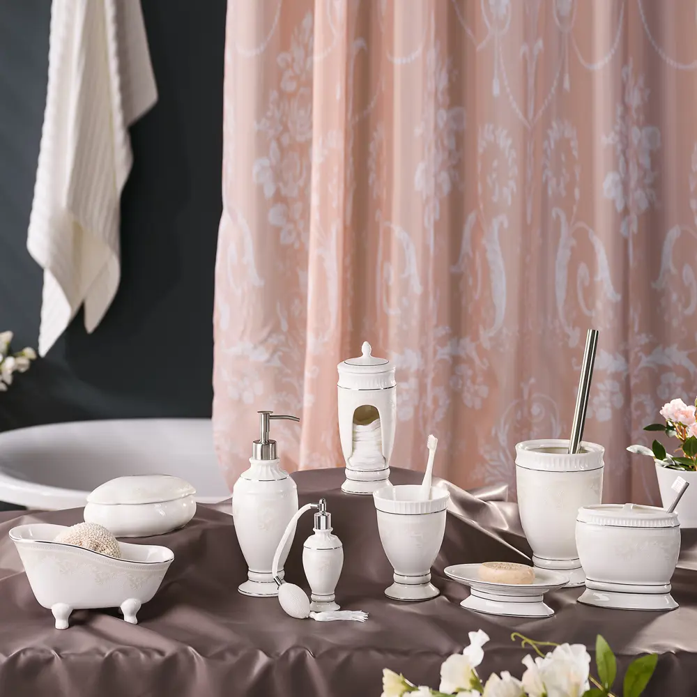 Стакан для зубных щёток настольный Verran Wess Elegance керамика цвет белый STLM-2155738 - Вид №5