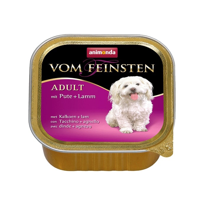 ПР0004586 Корм для собак Vom Feinsten Classic Индейка, ягненок конс. 150г Animonda 