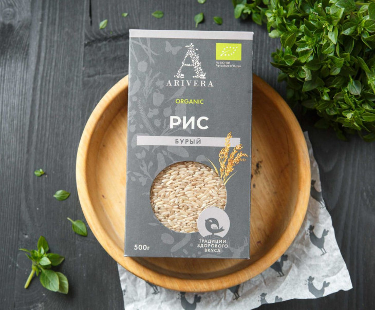 9727 Рис бурый нешлифованный Вкусляндия  - Вид №1