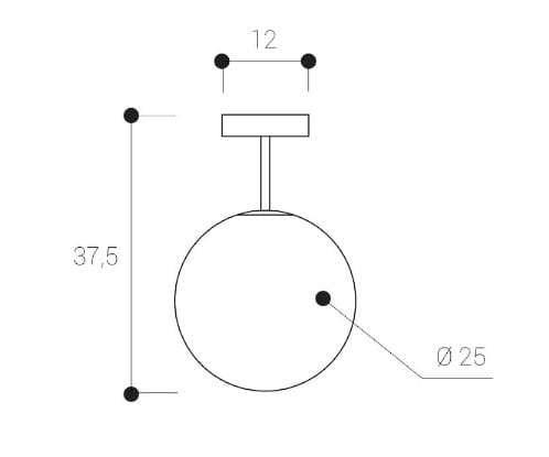 Потолочный светильник из опалового стекла Miloox Jugen ARCH-00017299 - Вид №3