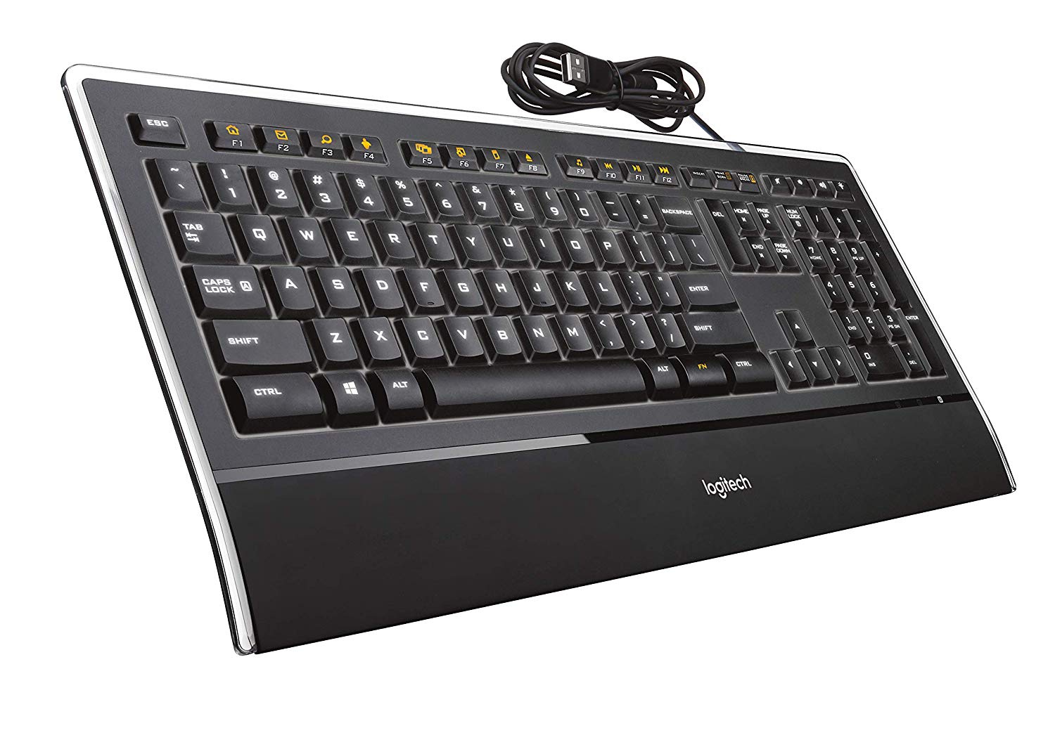 920-005695 illuminated keyboard k740 retail Logitech Santreyd  - Вид №2