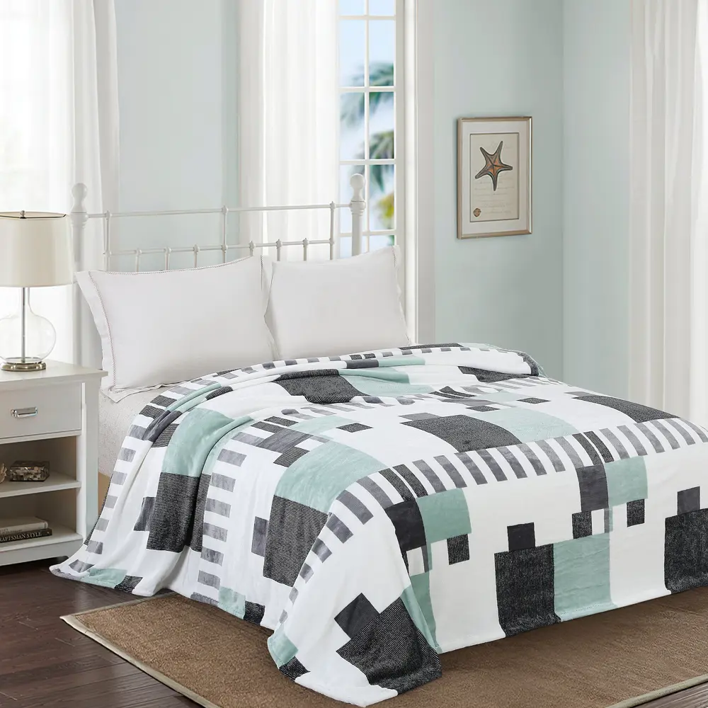 Плед Сolor 180х200 см велсофт цвет мятный Santreyd STLM-2170837 - Вид №4