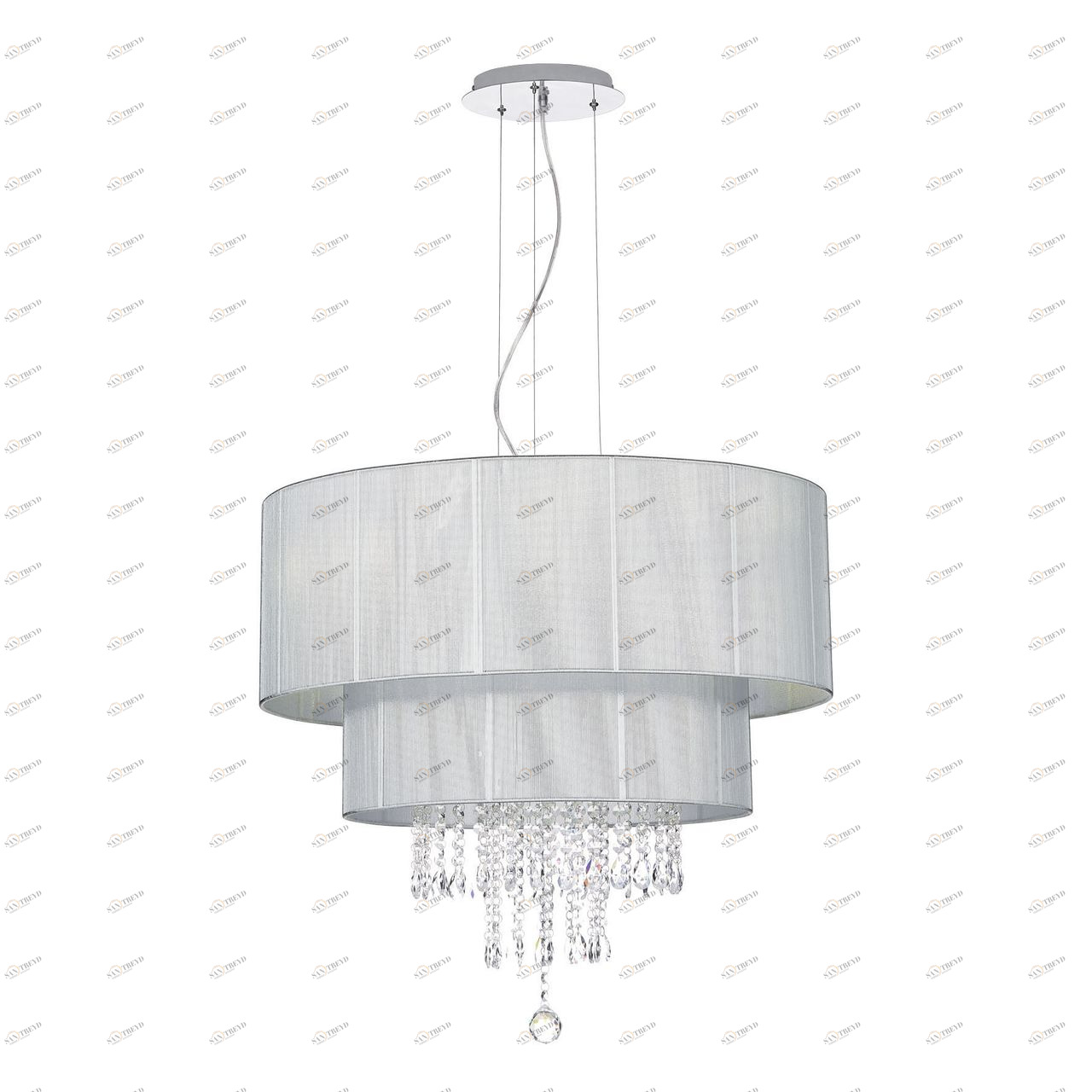 Подвесная люстра Ideal Lux Opera SP6 Argento IDEAL LUX ДИЗАЙНЕРСКИЕ, OPERA ARGENTO 057393 Серебро 