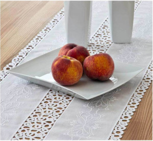 10544914 Weissfee Дорожка Weissfee "Вена" 35х270см (белая) Ткань