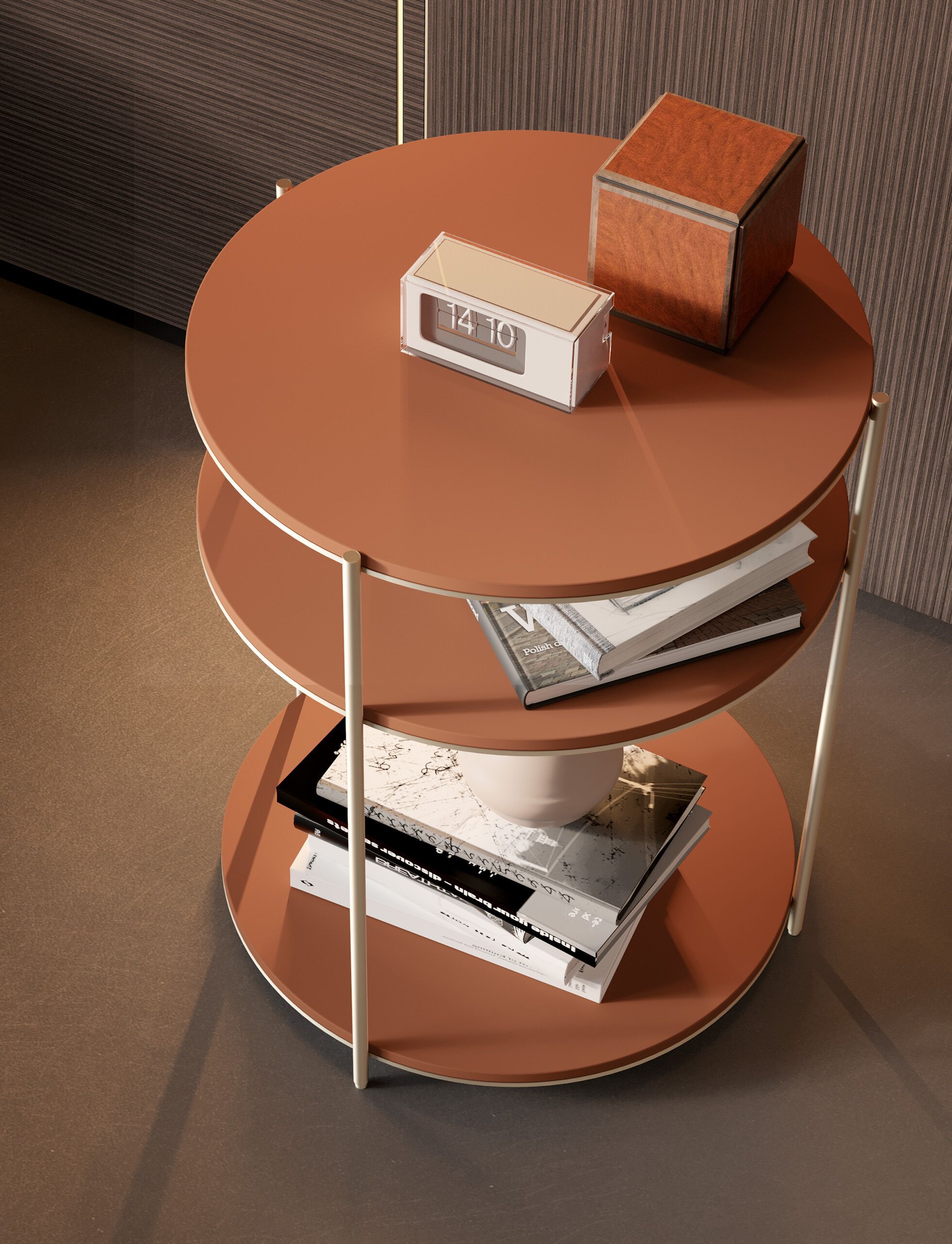 Круглая тумбочка из меламиновой ткани Adok Polar ARCH-00060252 - Вид №4