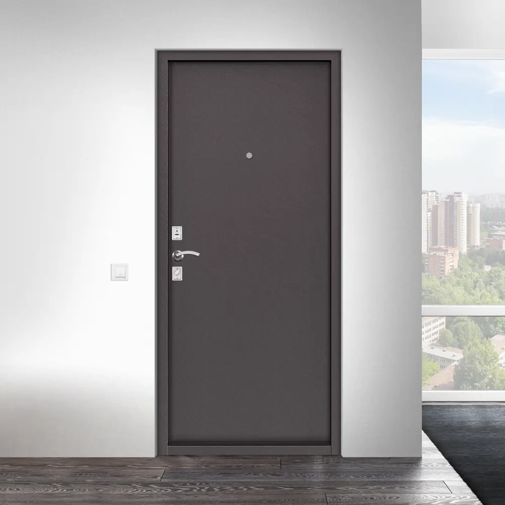 Дверь металлическая Стеф Блок, 860 мм, левая, цвет коричневый TOREX STLM-2158401 - Вид №8