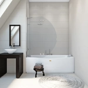 Шторка на ванну 100x160 GV-862APJET прозрачное стекло 6 мм GUTEWETTER TREND PEARL