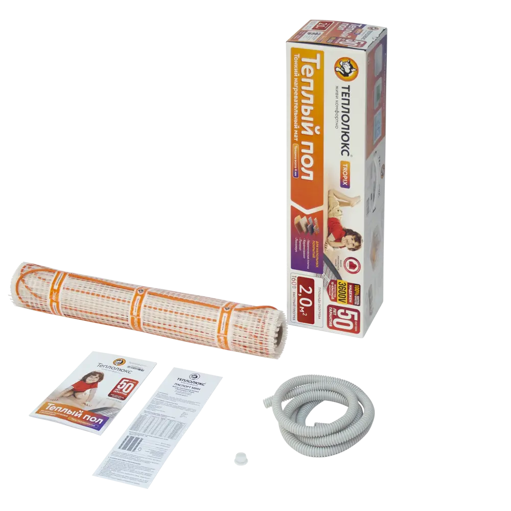 Теплолюкс Tropix - тонкий нагревательный мат для теплого пола 2 м² 320 Вт 82149964 STLM-0020415 - Вид №3