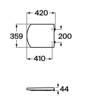 Пластиковое сиденье для унитаза Roca Холл ARCH-00012479 - Вид №2