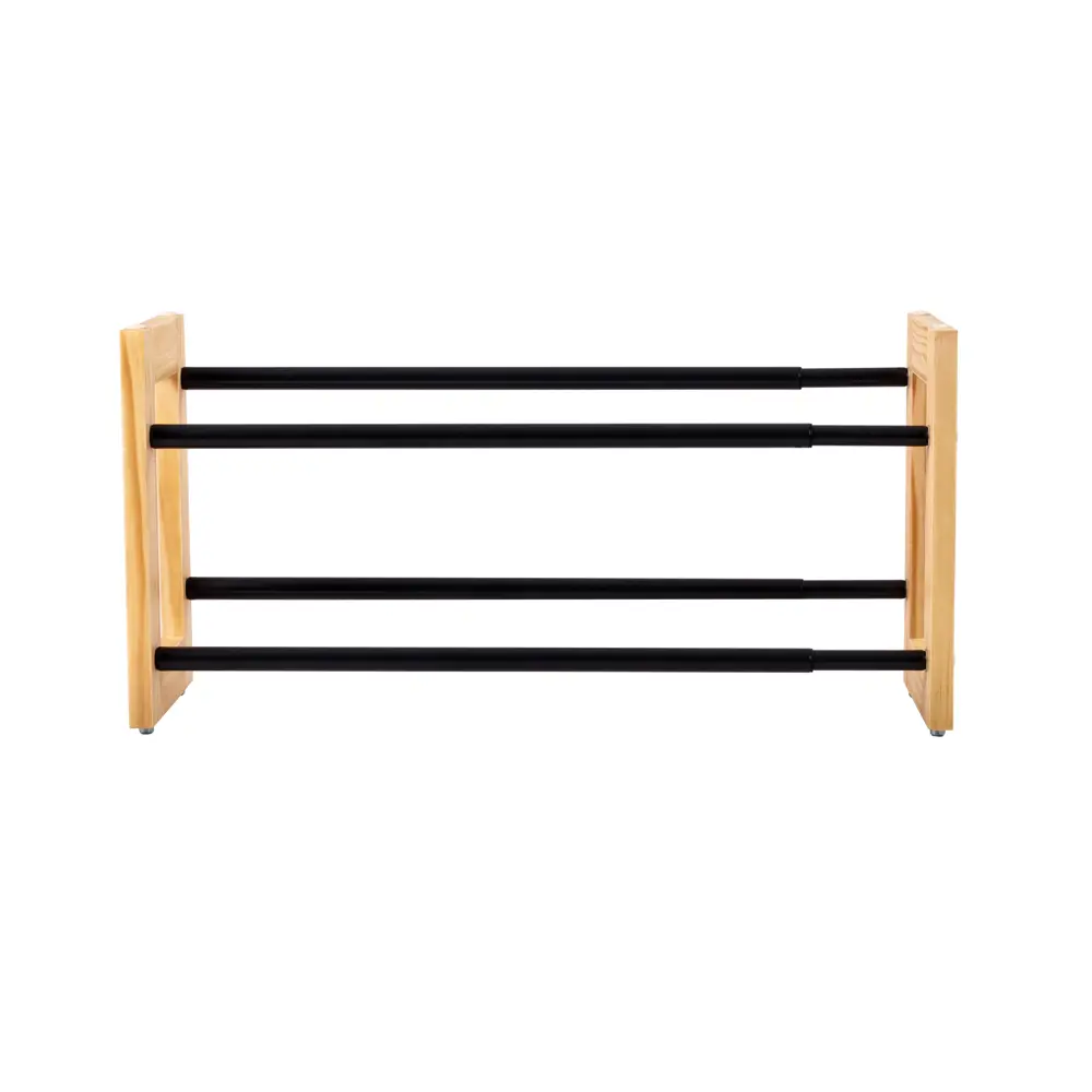 Подставка для обуви Spaceo 55x32x20.5 см дерево/сталь цвет чёрный STLM-2011919 - Вид №1