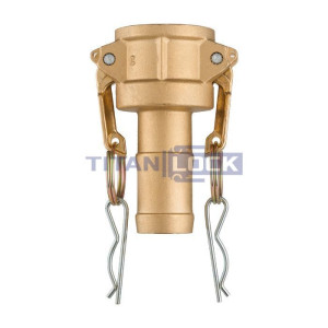 Камлок латунный тип С, розетка с хвостовиком 3/4", TL75CBR TITAN LOCK
