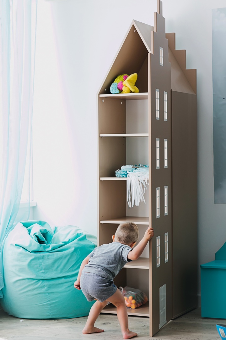 Шкаф-домик детский левый "Амстердам-1" МАНДАРИН АМСТЕРДАМ 178614 Зеленый Santreyd  - Вид №10