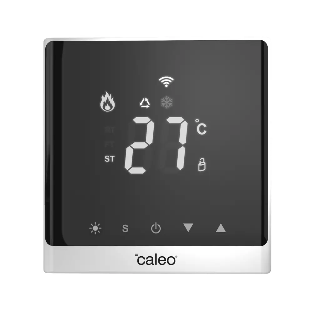 Терморегулятор для теплого пола Caleo C738 электронный программируемый с Wi-Fi цвет белый STLM-2158337