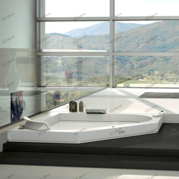 Ванна встроенная с гидромассажем Aura Corner 140 9443-736 Jacuzzi 9443736