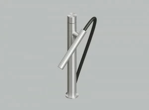 Quadrodesign Смеситель для кухни, устанавливаемой на столешнице, с вытяжным душем Kitchen inox