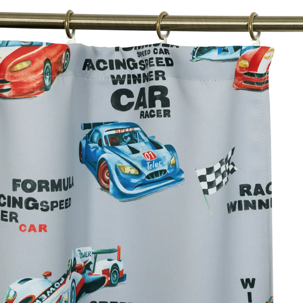 Штора на ленте «Гонки» 145х260 см цвет серый SEASONS STLM-2069921 - Вид №2