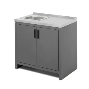Тумба с мойкой Gratar Patio Т850М нержавеющая сталь 54x85.5x86.4 см