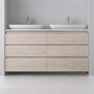 Avila Dos Тумба 160 (6 ящиков) с раковиной NOVA Color R6 Advance Trendy