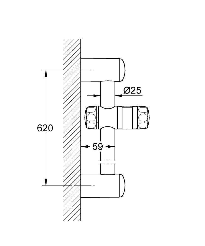 28666000 Душевая штанга Grohe Tempesta Classic хром - Вид №1