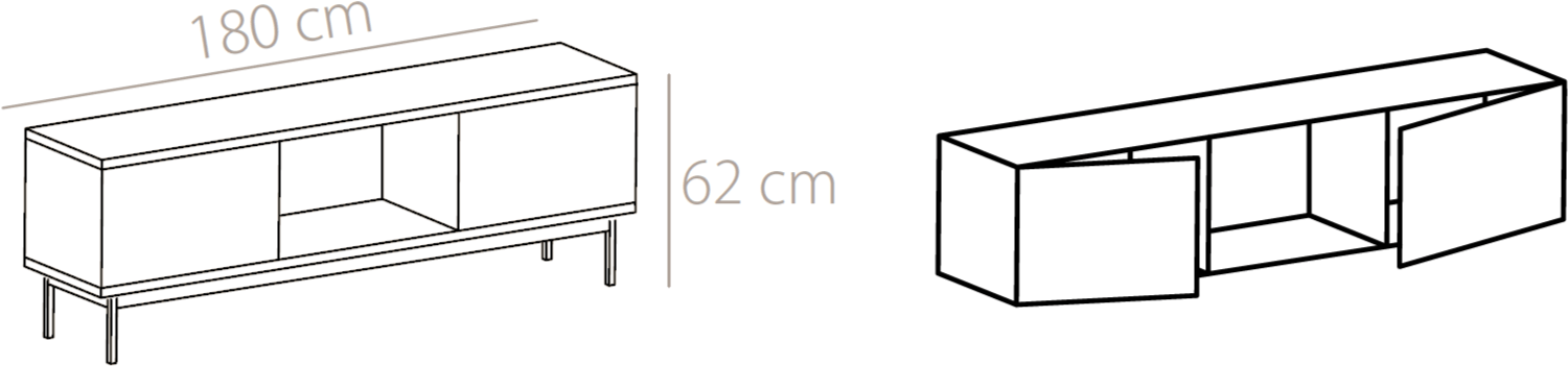 Punt Буфет из лакированной древесины с распашными дверцами Slats Slt013  - Вид №1