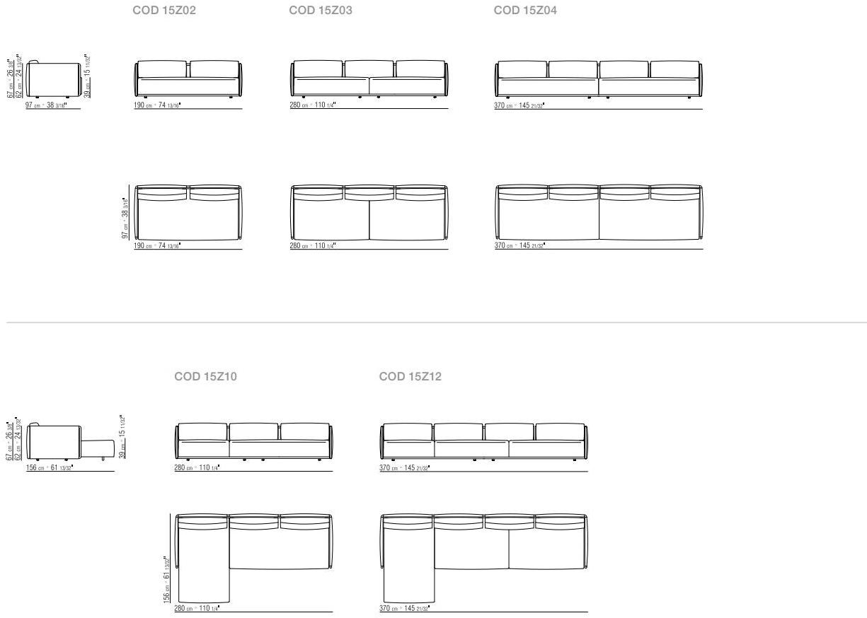 Flexform Модульный тканевый диван с шезлонгом Edmond sun-id-1482006 - Вид №3