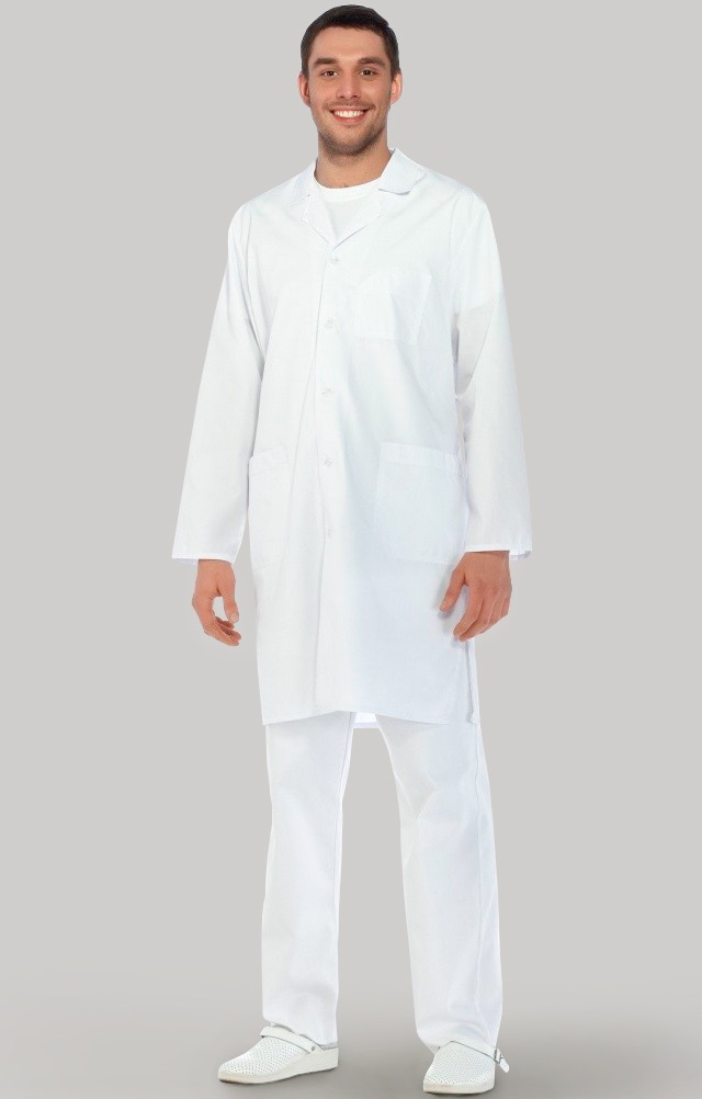 66251 Халат "Сервис" мужской белый  Медицинская одежда  размер 60-62/170-176 Спецодежда  - Вид №9