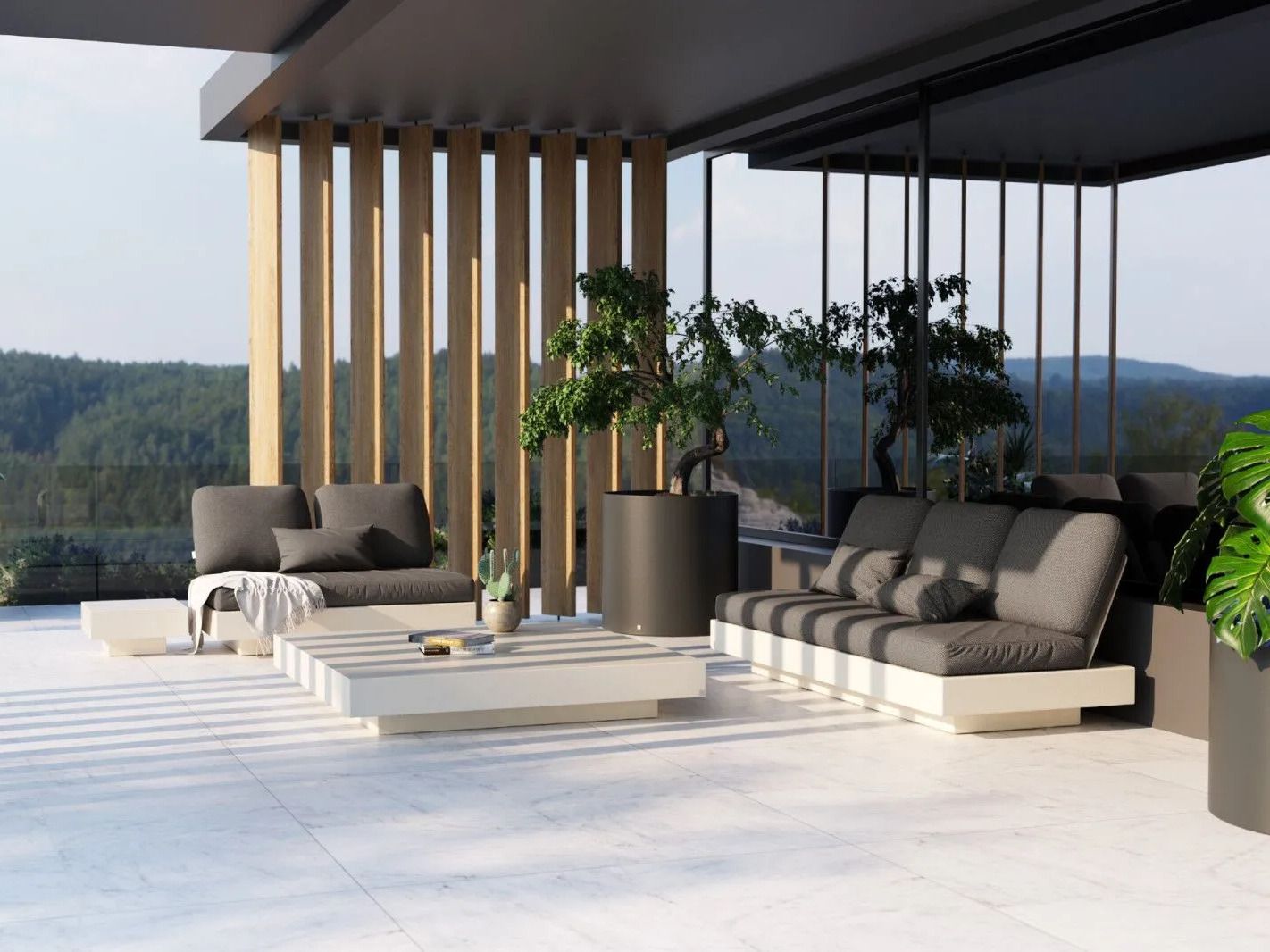 Садовый диван из стекловолокна и Sunbrella® GANSK ARCH-00105672 - Вид №2