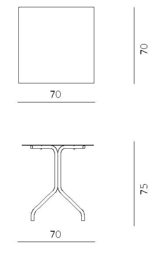 Алюминиевый квадратный садовый стол Unopiù Salò ARCH-00031348 - Вид №7
