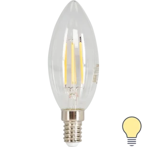 Лампа светодиодная Osram E14 220 В 6 Вт свеча прозрачная 800 лм тёплый белый свет