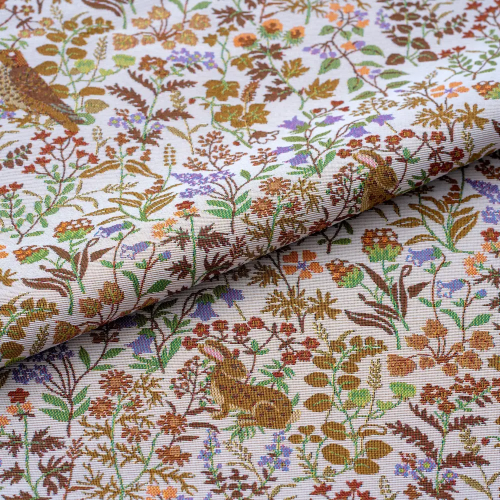 Ткань 1 м/п Лесок гобелен 150 см цвет белый Santreyd STLM-2208272