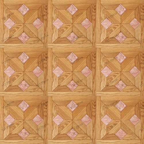 Модульный паркет Da Vinci Модульный паркет с камнем Хамстед Маршал Розовый Мрамор Дуб Любая на выбор брашированная, гладкая (Брашированная, Гладкая) 500х500 мм 26006000197