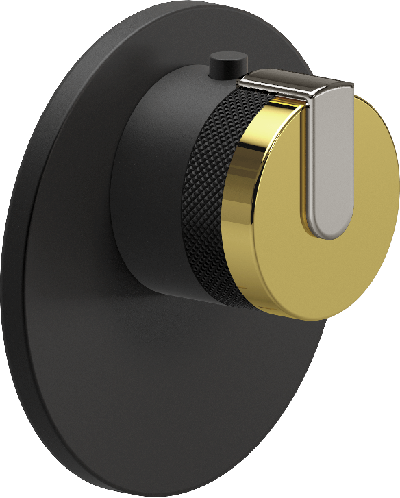 E-8027-R1AUE-L1PC-MBK-T Термостатический переключатель 3/4-Внешняя часть GRAFF MOD+