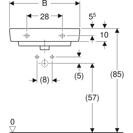 501.714.00.1 Раковина Geberit Renova Compact Geberit  - Вид №3