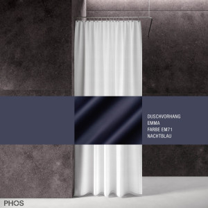 DV-EMMA200-300-EM71 Занавеска для душа emma night blue, длина 200 см, ширина 300 см. PHOS