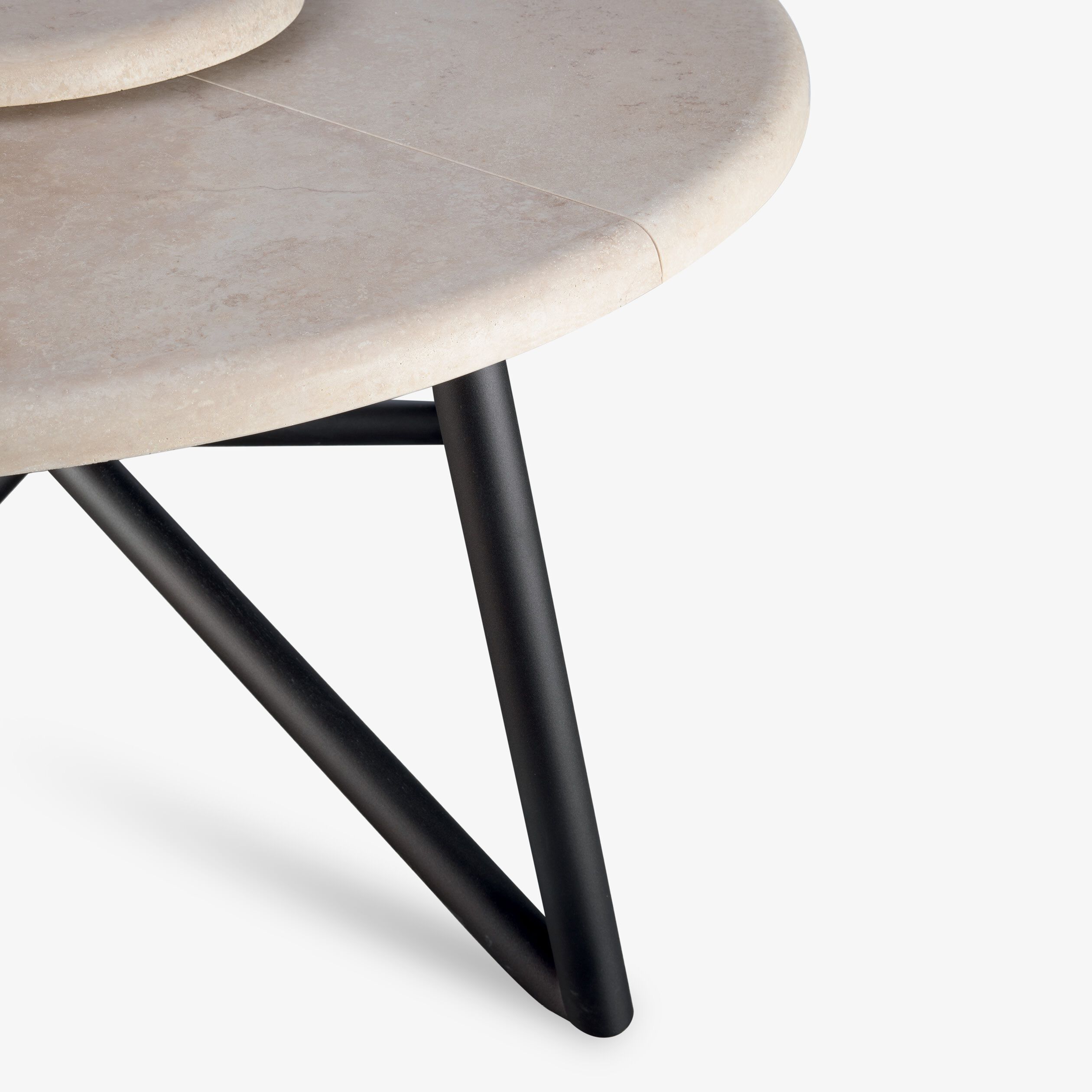 Круглый травертиновый стол с Lazy Susan VELTHA® Hermu ARCH-00048212 - Вид №8