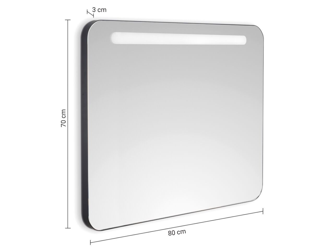 Прямоугольное зеркало для ванной комнаты со встроенным освещением GEDY LEONARD ARCH-00057391 - Вид №6