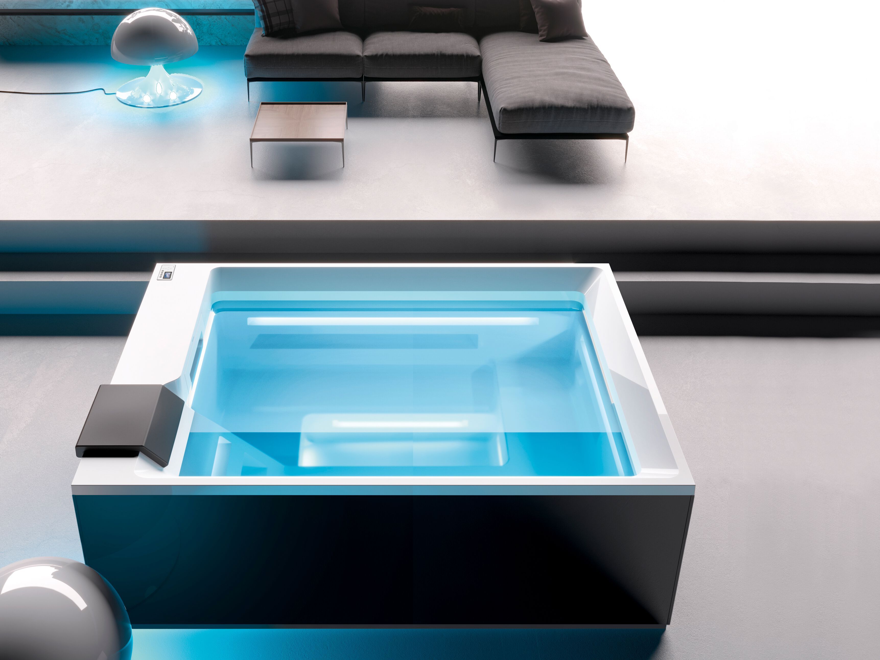 Прямоугольная мини-чаша с гидромассажем с хромотерапией Gruppo Treesse Minipiscine-Ghost Plus ARCH-00149676