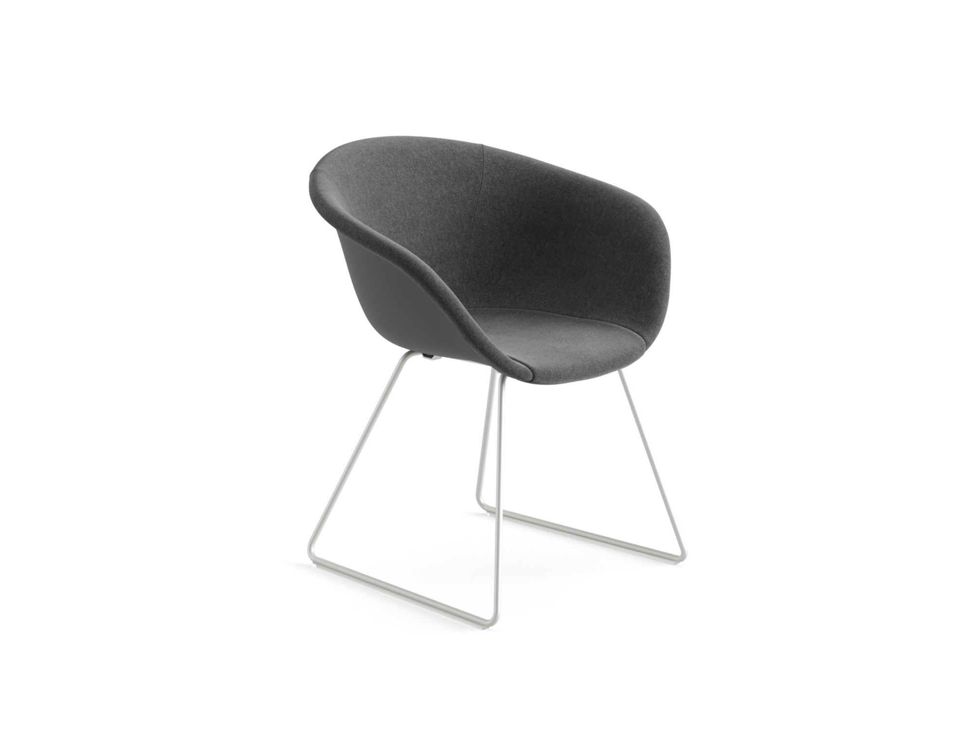 Стул с салазками, частично покрытый тканью Arper Duna 02 ARCH-00041352 - Вид №5