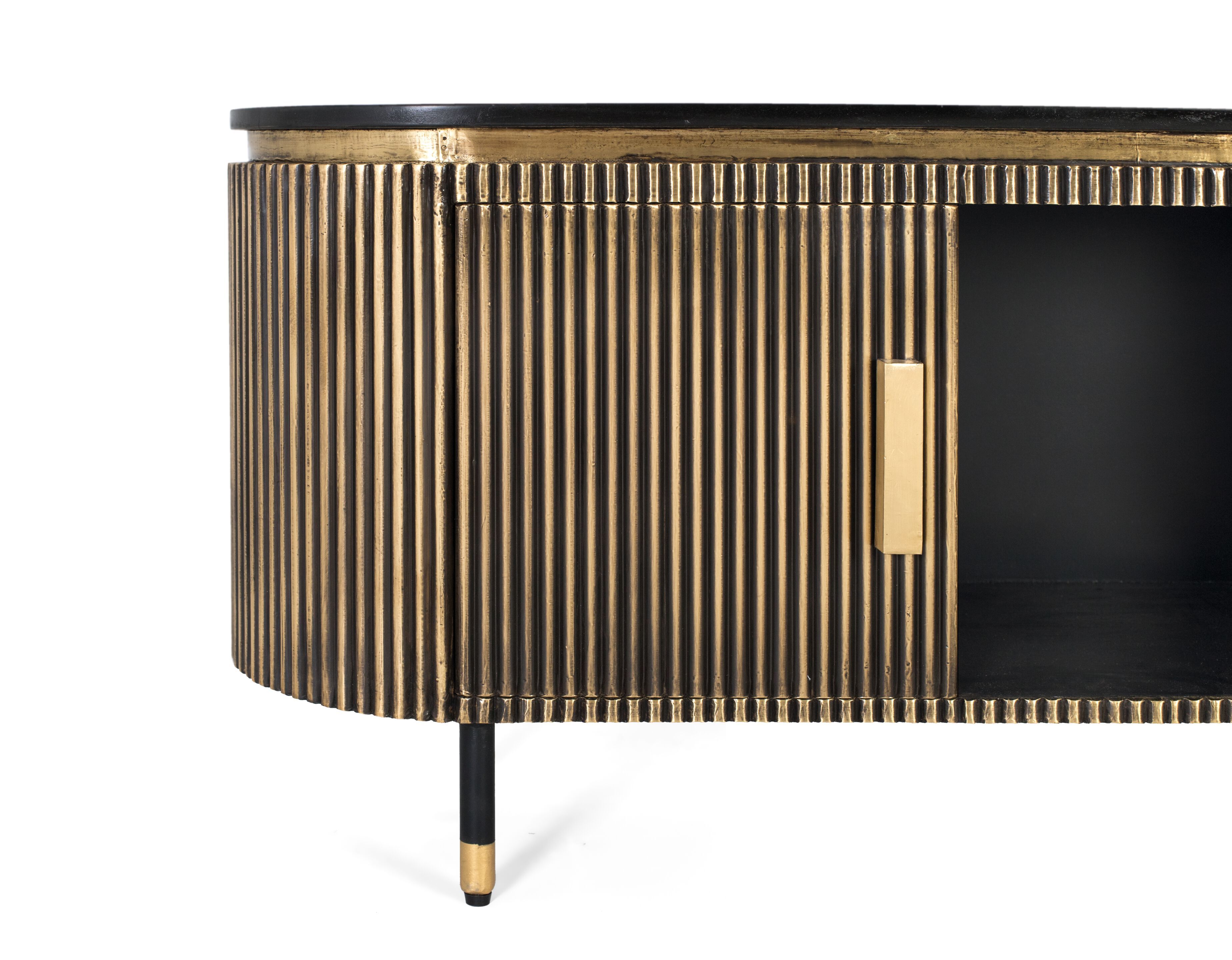 Низкий ТВ-шкаф в манго Giner y Colomer 1828 ARCH-00083021 - Вид №3