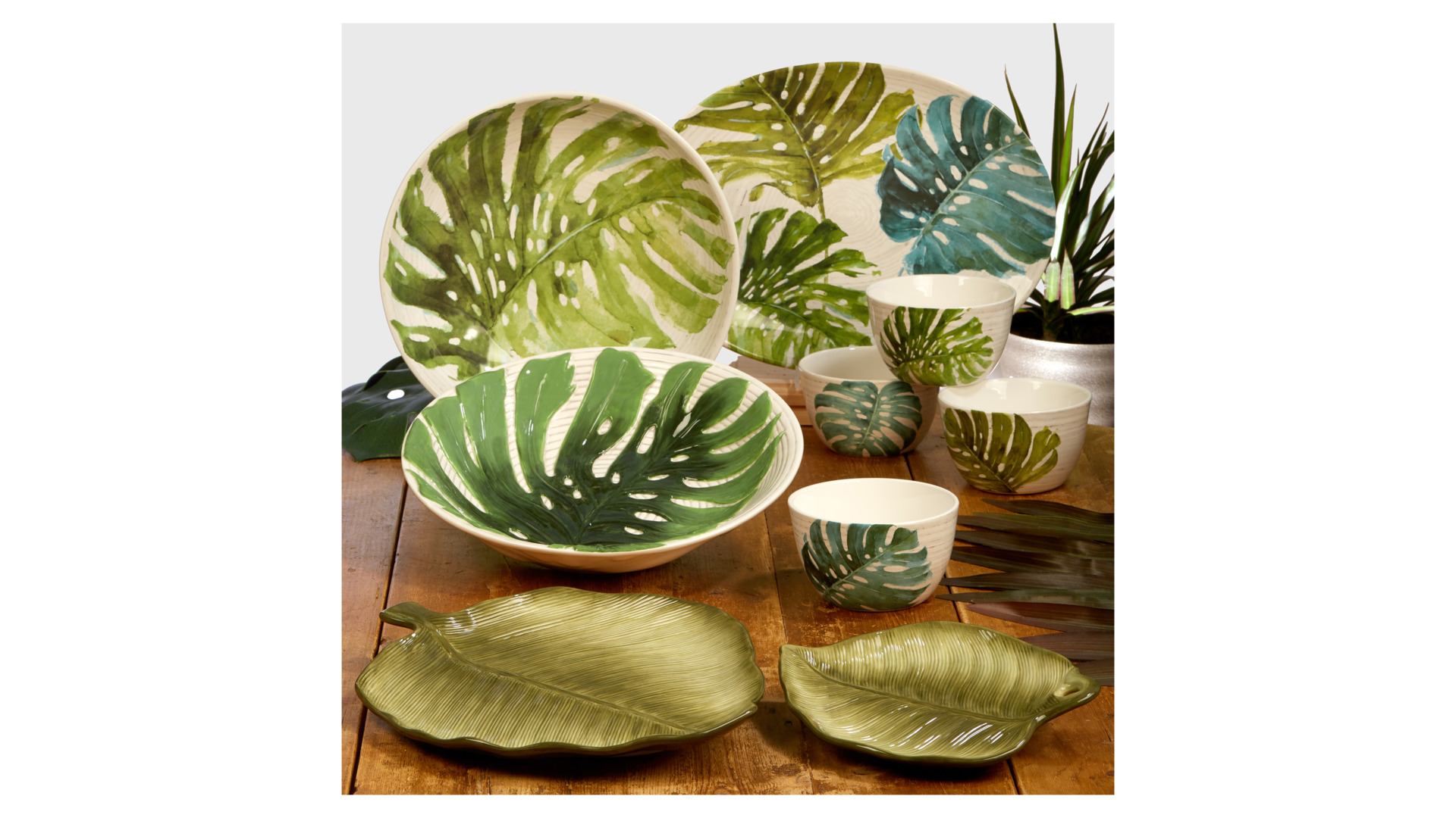 10638466 Certified International Блюдо овальное Certified Int. Пальмовые листья 40х30см, керамика Керамика  - Вид №1