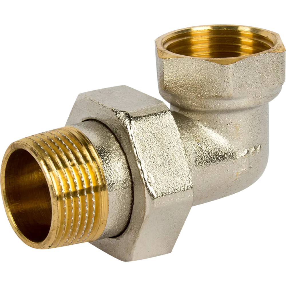 Сгон угловой американка 1" ВР-НР мм никелированная латунь 027-8926 81962395 STLM-2186514 Santreyd 