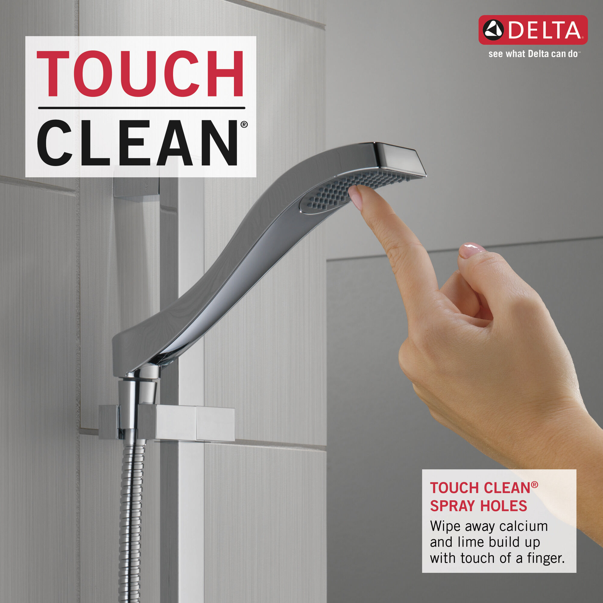 57051-PT Ручной душ с раздвижной штангой премиум-класса Delta Faucet Dryden Выдержанный оловянный  - Вид №2