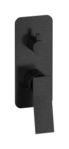 Встроенный смеситель для душа с двухходовым дивертером WE ARE IB wa320sr_22 Brushed Black Chrome Wave