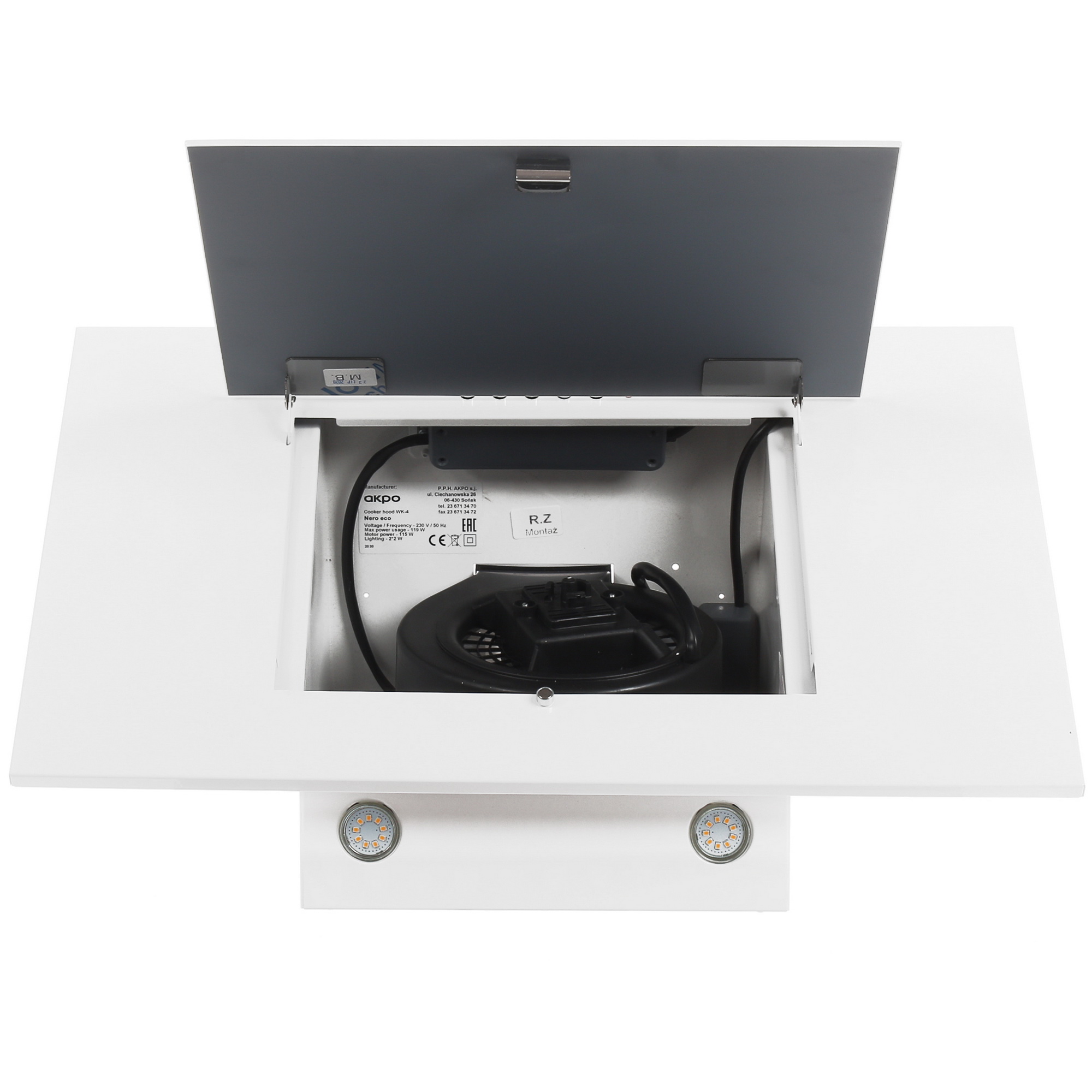1147015 Вытяжка наклонная Akpo WK-4 Nero eco белый/белый STDN-0054383 - Вид №8