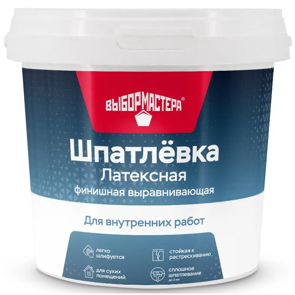 Шпаклевка латексная финишная Выбор мастера 1.5 кг цвет белый STLM-2112485