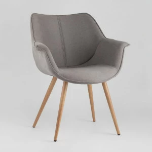 Стул с подлокотниками мягкий серый "Джулиан" STOOL GROUP ДИЗАЙНЕРСКИЕ 00-3881964 Серый