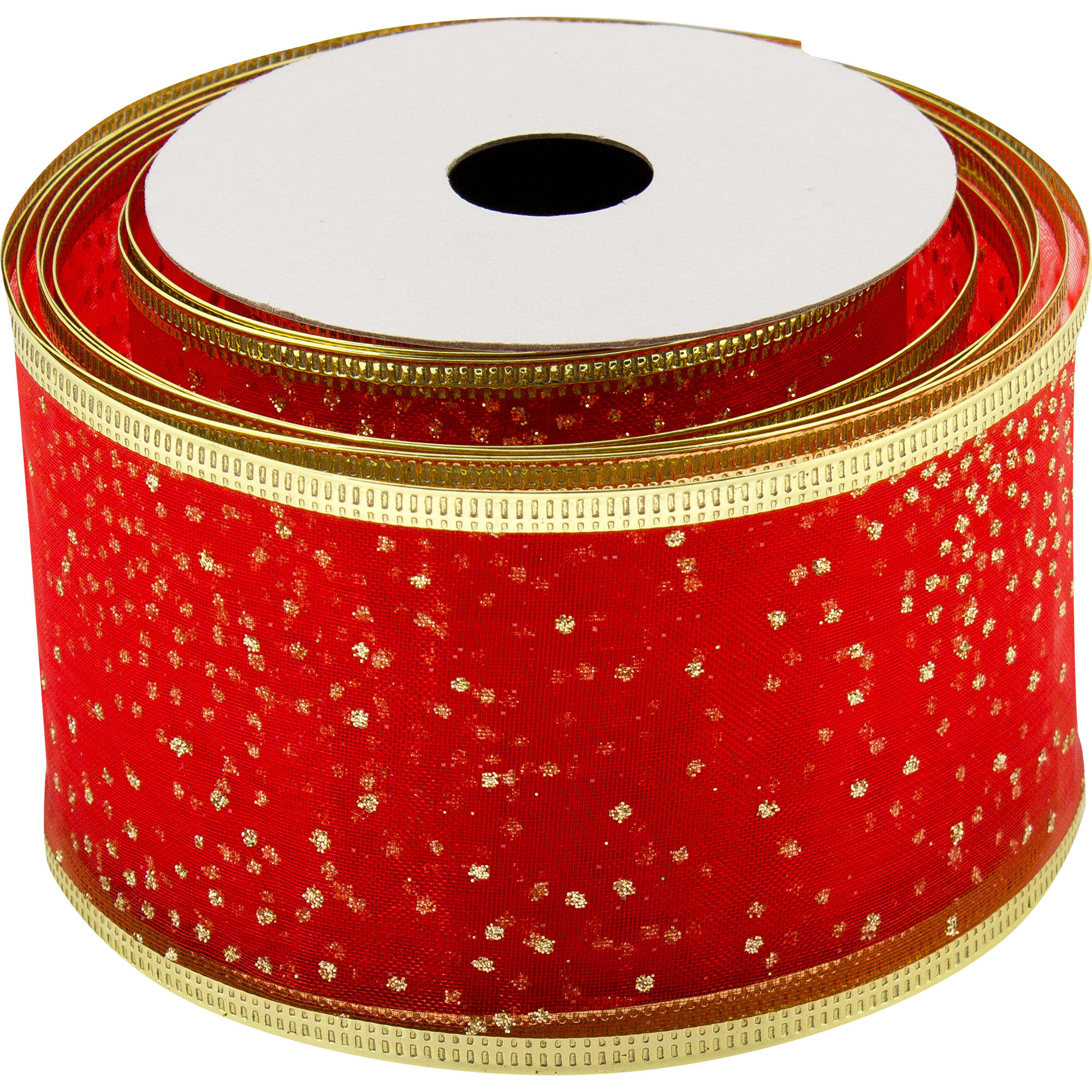 82185353 Лента упаковочная 63 мм х 2.7 м цвет красный/золотой Santreyd 