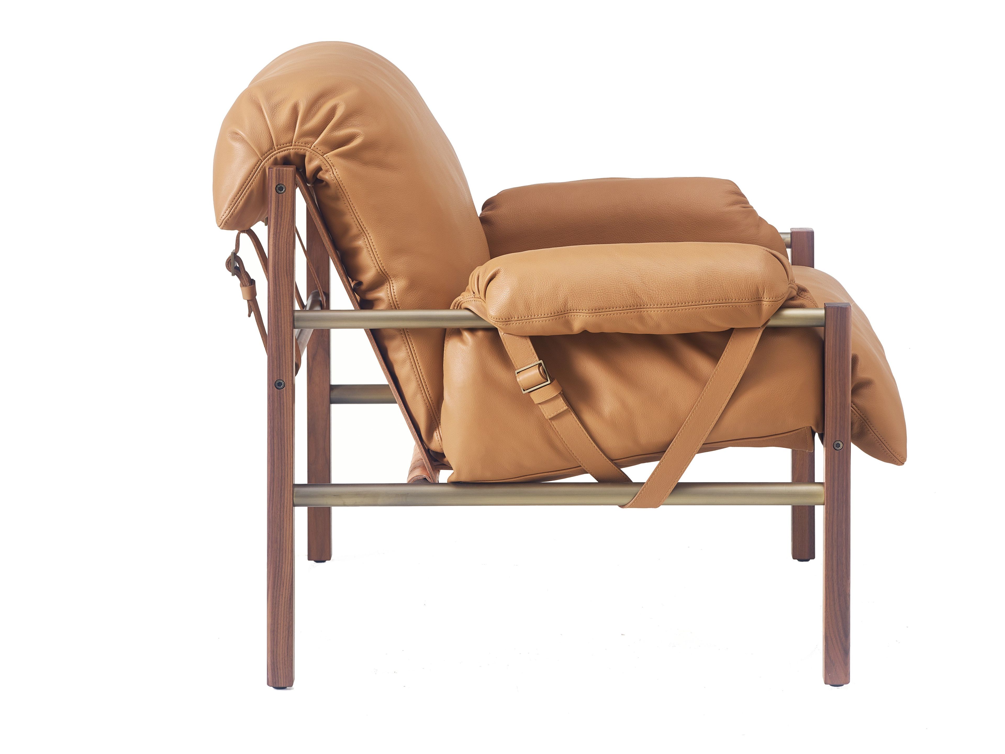 Кожаное клубное кресло с подлокотниками BassamFellows Слинг ARCH-00103401 - Вид №10